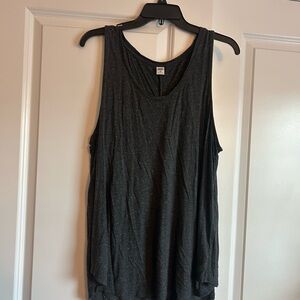 Old Navy Gray Sparkle Scoop Tank Top